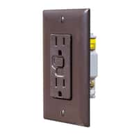 55-0851 - Dual Gfci Outlet-Brown - Image 1