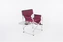 Faulkner 52283 Burgundy Director's Chair with Pocket Pouch &amp; Folding Tray