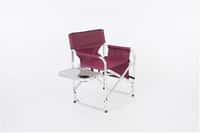 Faulkner 52283 Burgundy Director&#39;s Chair with Pocket Pouch &amp; Folding Tray