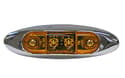 #168 Slim-Line Clearance/Side Marker Light - Amber with Chrome Bezel Image 1