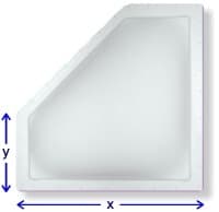 Standard RV Skylight, Outer Dimension: 22 in. x 28 in.