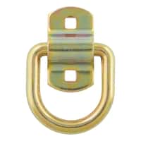 3" x 3" Surface-Mounted Tie-Down D-Ring (3,600 lbs, Yellow Zinc)