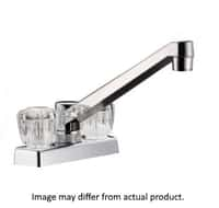 10.3818 - Kitchen/Bar Faucet; 2 Clear Acrylic Knob Handle; Chrome Plated - Image 1