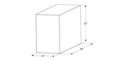 38x22x14 50-Gallon Fresh Water Tank WT2453 