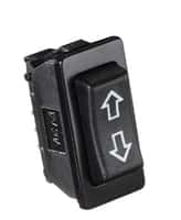 Rocker Switch w/Plate, Black, 40A