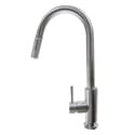 Pull Down Single Hole Bullet Faucet - Stainless Steel Image 1