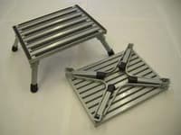 Folding Safety Step - Silver - Large - 14x19 Platform