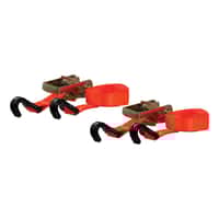 16' Orange Cargo Straps with J-Hooks (1,100 lbs, 2-Pack)
