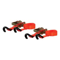 16' Orange Cargo Straps with J-Hooks (1,100 lbs, 2-Pack)