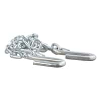 48" Safety Chain with 2 S-Hooks (5,000 lbs, Clear Zinc, Packaged)