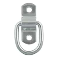 1" X 1-1/4" SURFACE-MOUNTED TIE-DOWN D-RING (1,200 LBS, CLEAR ZINC)