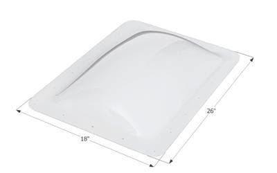 RV Motorhome Dome Skylight SL1422W in White Image 1