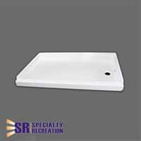 Specialty Recreation Shower Pan; 24 Inch x 38 Inch x 5.78 Inch, White