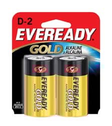 Alkaline Batteries, D, 2/card