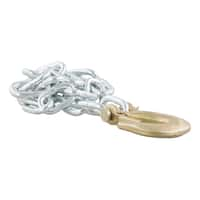 35" Safety Chain with 1 Clevis Hook (7,800 lbs, Clear Zinc)