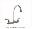 10.3815 - Kitchen Faucet; 12 Inch J-Spout; 2 Teapot Classical Handle; Chrome Plated/ Plastic Body/ Brass Spout - Image 1