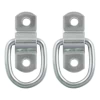 1" X 1-1/4" SURFACE-MOUNTED TIE-DOWN D-RINGS (1,200 LBS, CLEAR ZINC, 2-PACK)