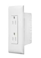 White Dual Outlet With Cover Plate