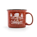 Life Is Better At The Campsite Speckled Red Mug