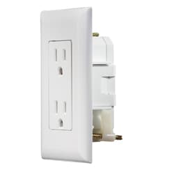 White Dual Outlet W/Cover Plate