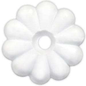 20-1855 - 14pk Plastic Rosettes- Wh - Image 1