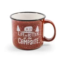 Life Is Better At The Campsite Speckled Red Mug