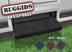 Ruggids RV Step Rug Black