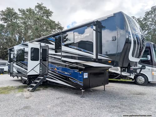 64692 - 45' 2024 Forest River Riverstone Legacy 4514BATH w/4 Slides - Toy Hauler Image 1