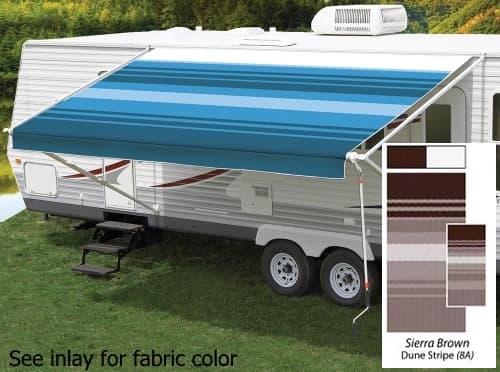 16' Universal Awning Replacement Fabric - Sierra Brown with Weatherguard