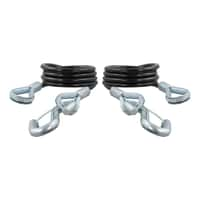 43-7/8" Safety Cables with 2 Snap Hooks (3,500 lbs, Vinyl-Coated, 2-Pack)