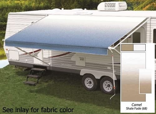 18&#39; Universal Awning Replacement Fabric - Camel Fade with Weatherguard