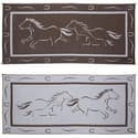 01.8674 - Horses Mat Brn/Wht 8'x18 - Image 1