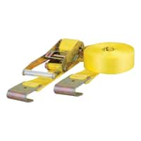 27' Yellow Cargo Strap with Flat Hooks (3,333 lbs.)