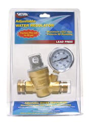 Adjustable Water Regulator, Brass, Lead-Free, Carded 