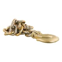 35" Safety Chain with 1 Clevis Hook (24,000 lbs, Yellow Zinc)