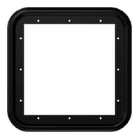 Fogatti InstaShower15" x 15" Black Trim Ring: 8 Plus