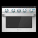 Lippert Components 695909 Furrion 2-in-1 Oven Range with Glass Cover - 17' Tall - Stainless Steel