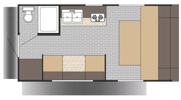 19' 2021 Sunset Park Sun Lite 18RD Floorplan