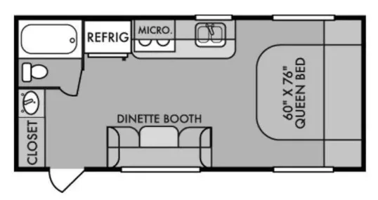 23' 2018 Riverside RV Mt McKinley 189 Floorplan