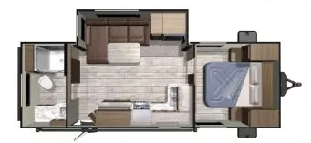 27' 2019 Highland RV Mesa Ridge 21RBS w/Slide Floorplan