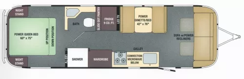 31' 2016 Airstream Classic 30 Floorplan