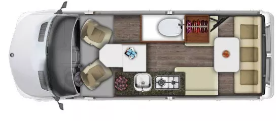 19' 2020 Roadtrek SS AGILE Floorplan