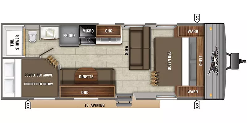 30' 2020 Jayco Jay Flight Slx 264BH - Bunk House Floorplan