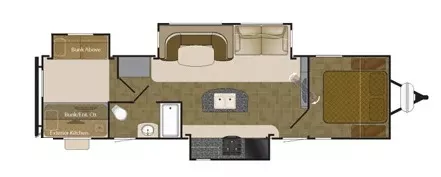 36' 2018 Heartland Mallard Ultra Lite 33 w/3 Slides - Bunk House Floorplan