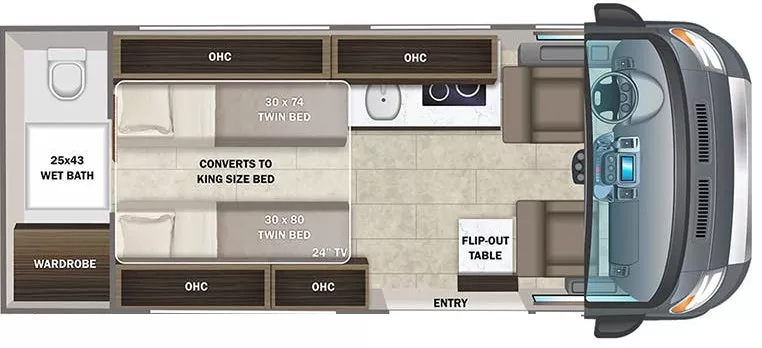 21' 2023 Entegra Coach Ethos 20T Floorplan