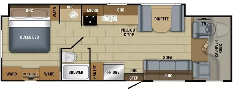 32' 2018 Jayco Greyhawk Prestige 30XP w/Slide Floorplan