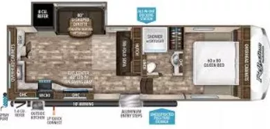 30' 2019 Grand Design Reflection 273MK w/Slide Floorplan