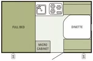 16' 2015 Starcraft Comet 1232 Floorplan