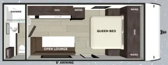 20' 2026 Forest River Wildwood Fsx 164FBLE Floorplan