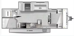 30' 2021 Forest River Tracer Le 260BHSLE w/Slide - Bunk House Floorplan